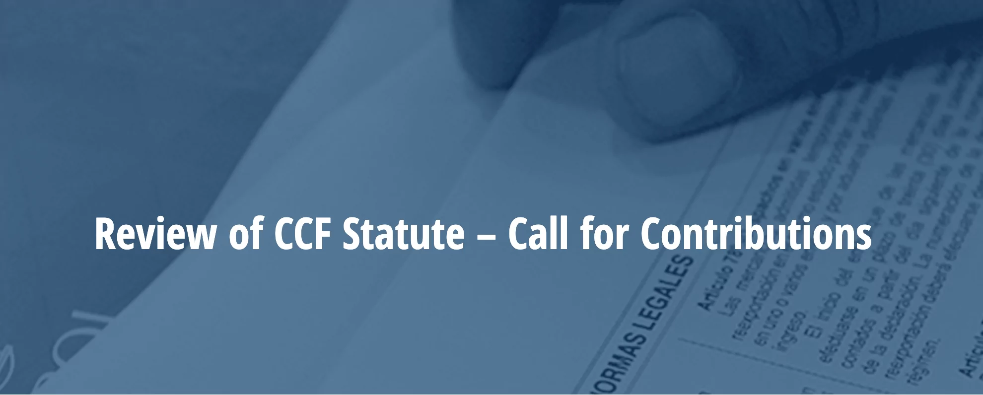 Manage CCF Contributions